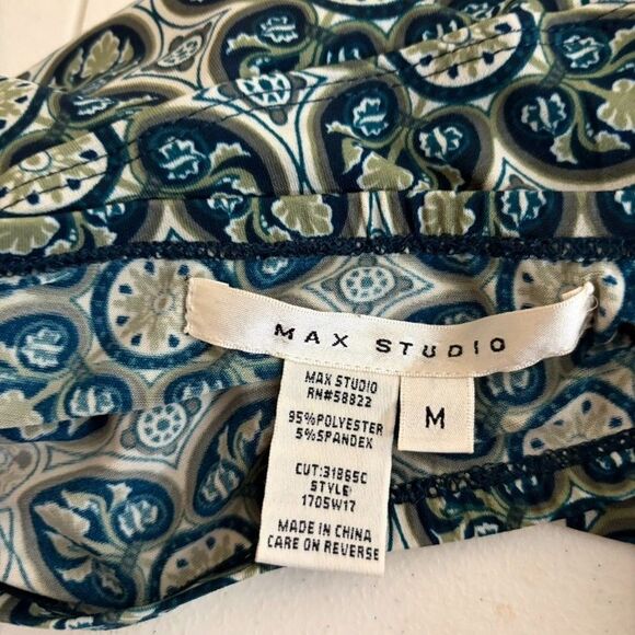 Max Studio Skirt Women's Medium Printed Tiered Mini Colorful Artsy Boho - Picture 6 of 7